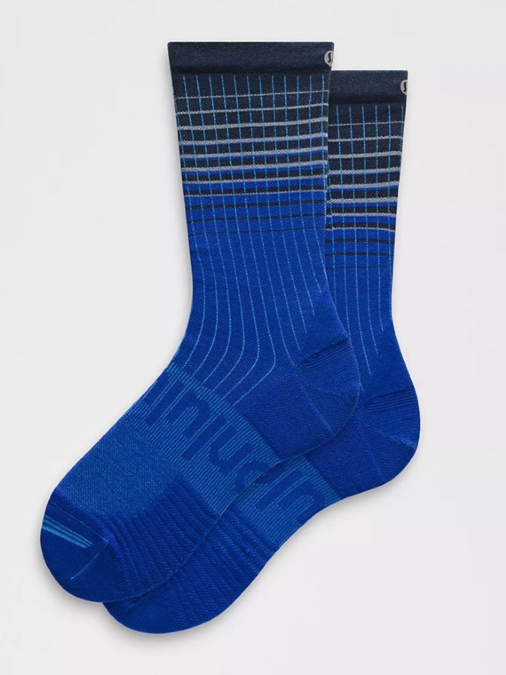 NWT Lululemon Power Stride Crew Socks *Reflective Grid
True Navy/Riverside